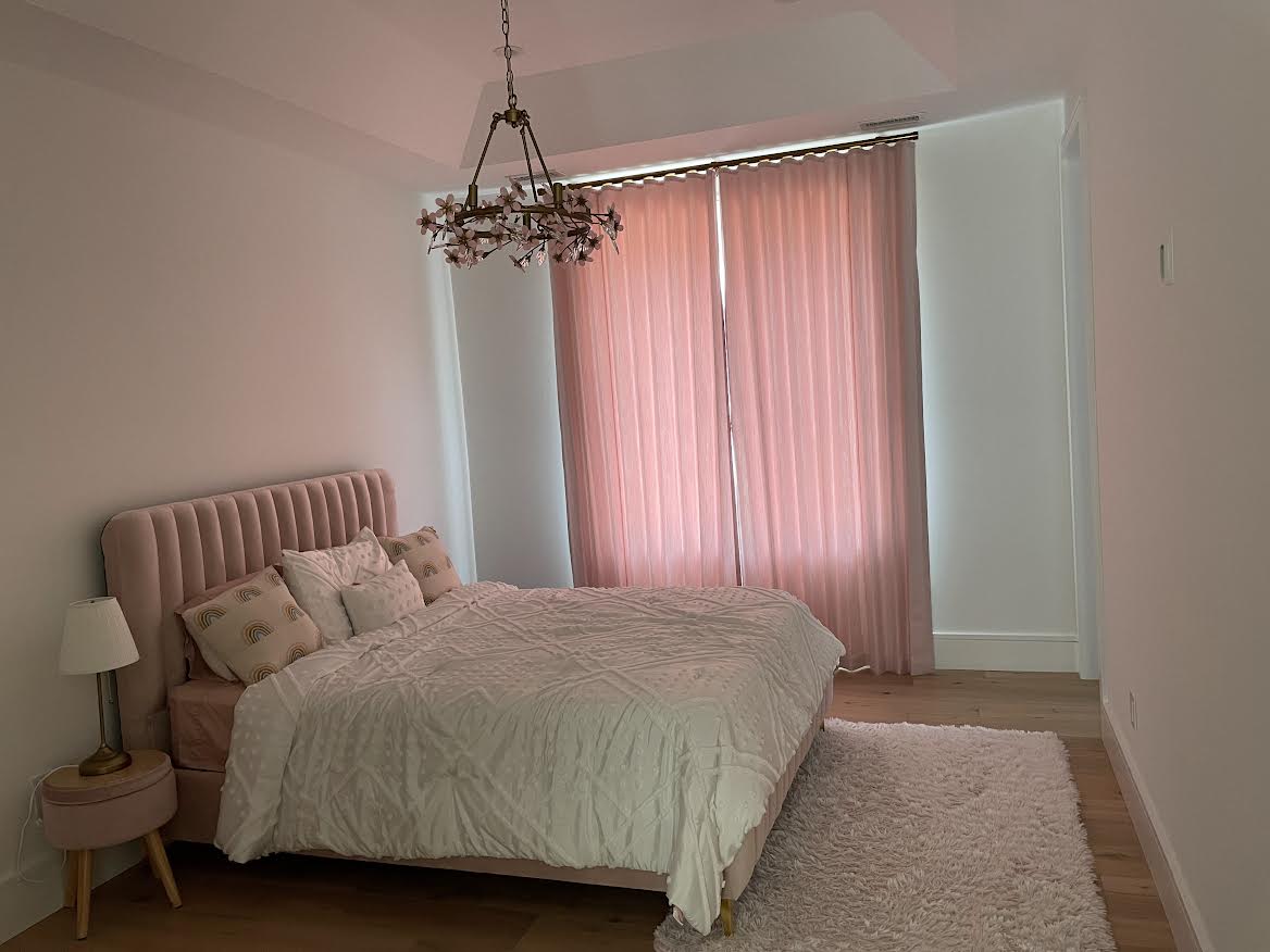 Custom curtains installation