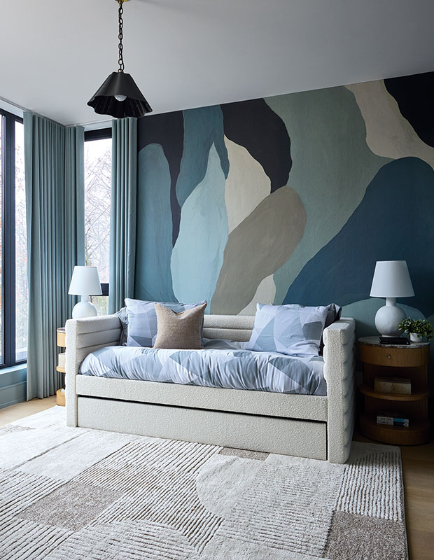 Elegant drapery in modern home