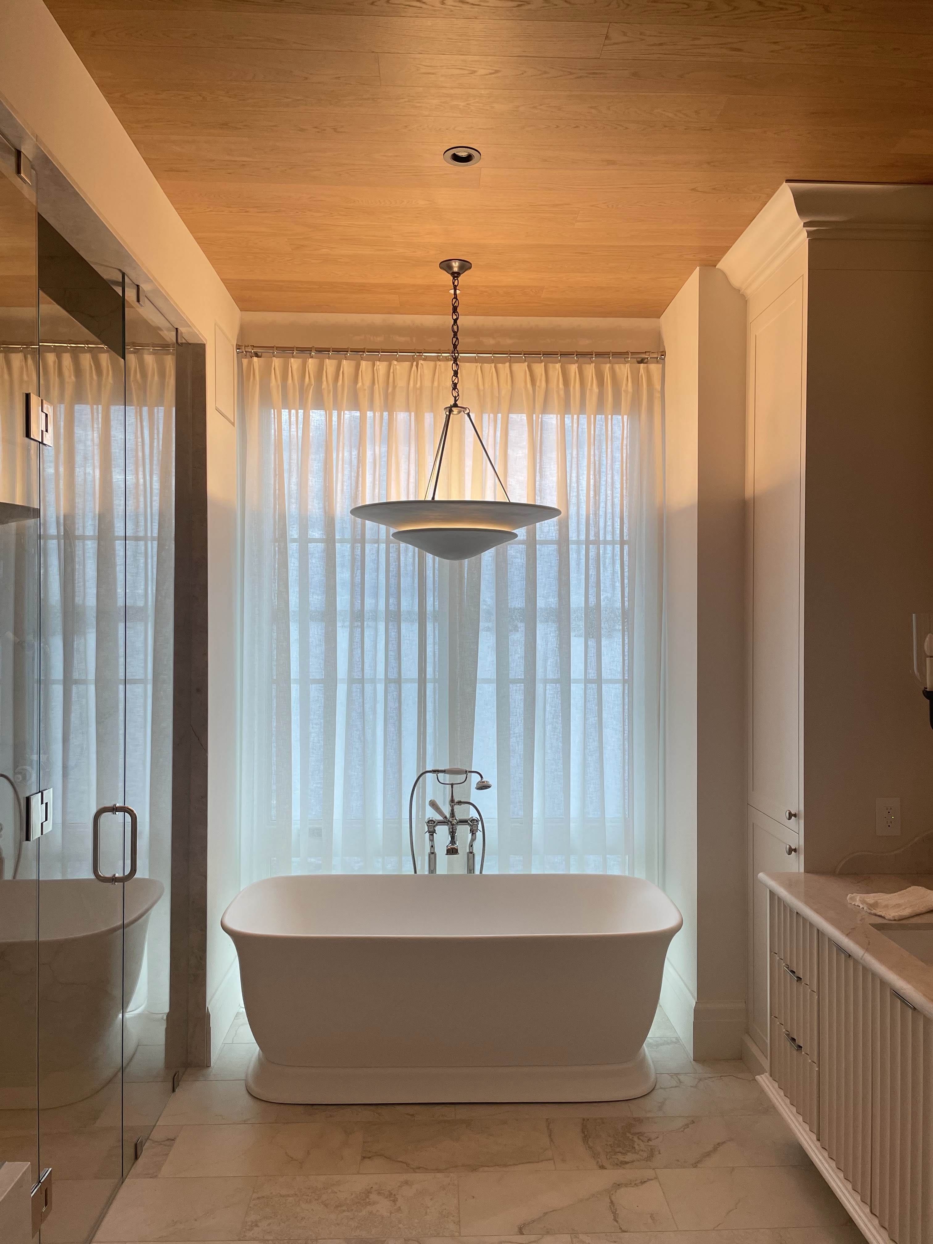 Showroom solar blinds