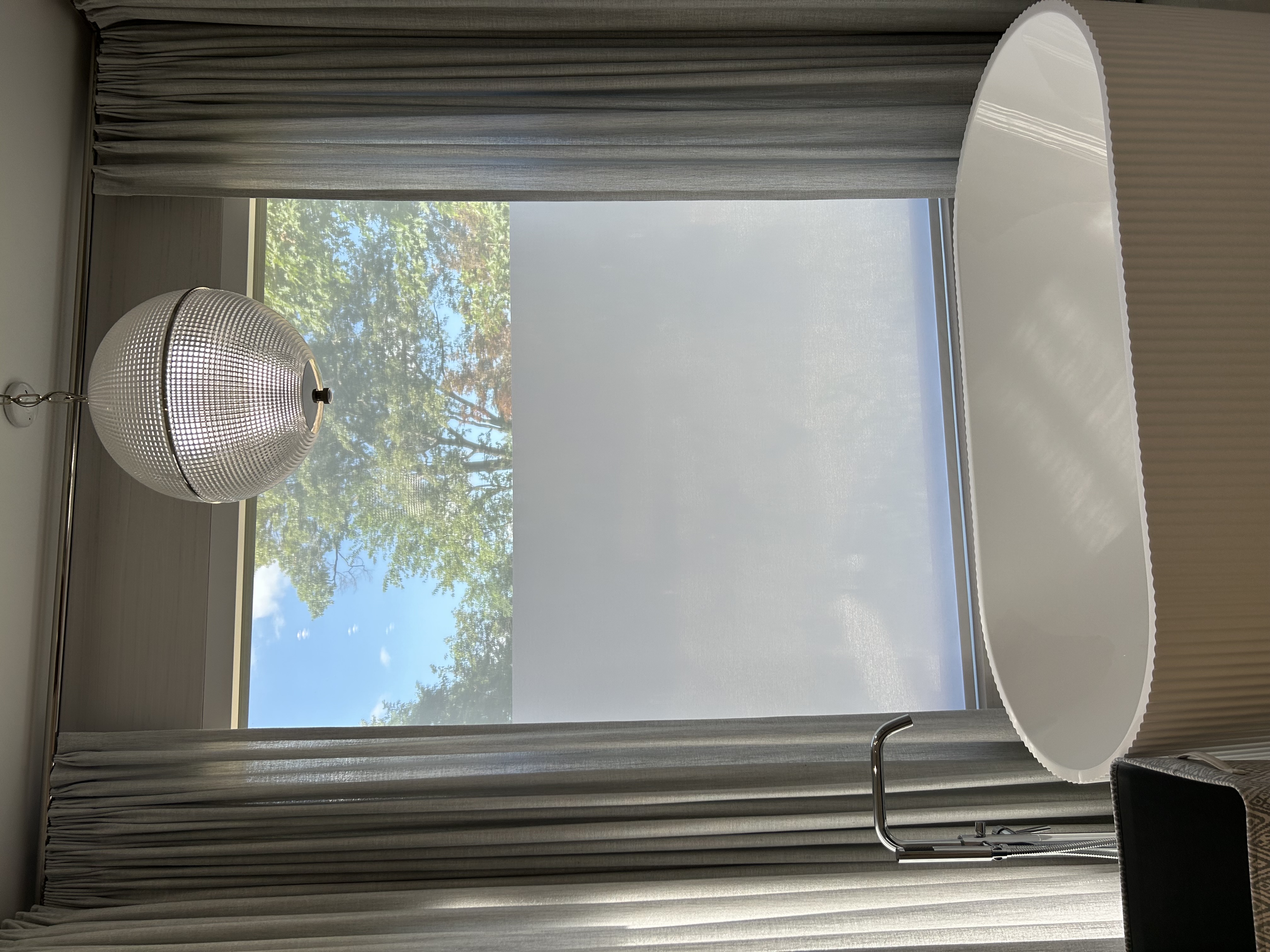 TOPEN shade in bedroom with filtered daylight